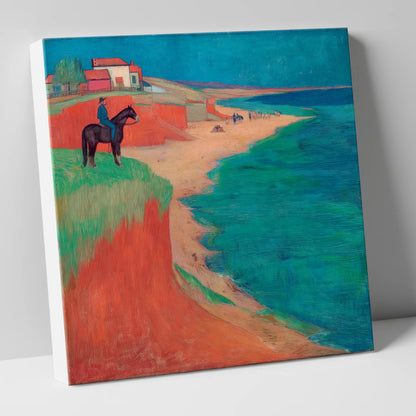 The Coastal Vantage horse landscape canvas wall art