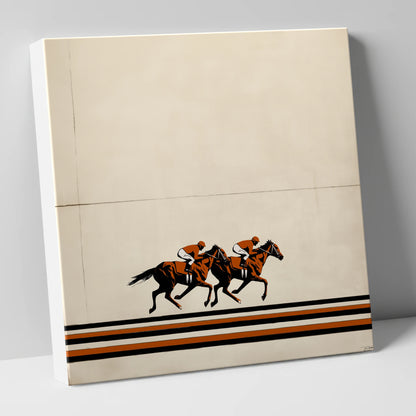 Stride for Stride racing horse canvas wall art