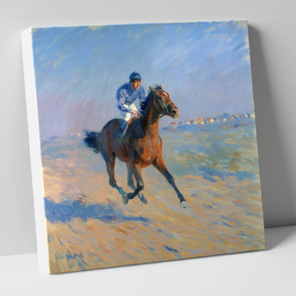 The Morning Gallop racing horse canvas wall art