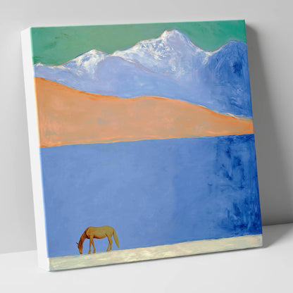 Alpine Solitude horse landscape canvas wall art
