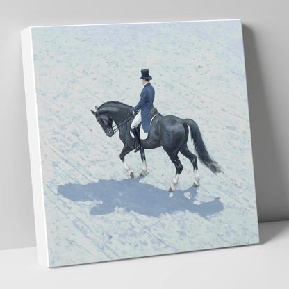 Focus and Shadow dressage horse canvas wall art