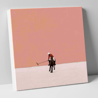 Rose Horizon Polo polo horse canvas wall art