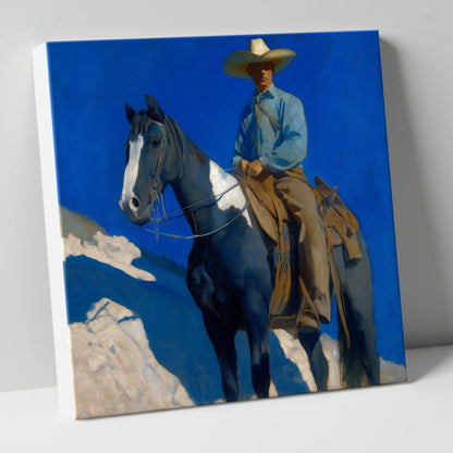 Under the Cobalt Sky western horse canvas wall art