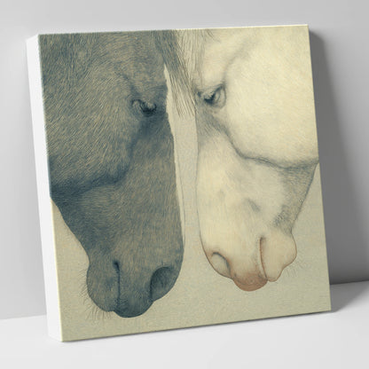 Gentle Counterparts horse portrait canvas wall art