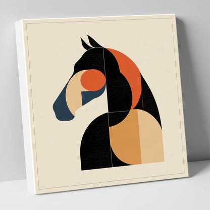 The Modernist Profile horse portrait canvas wall art