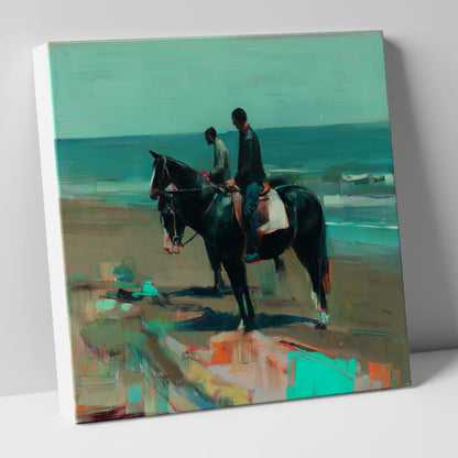 The Shoreline Hack horse landscape canvas wall art