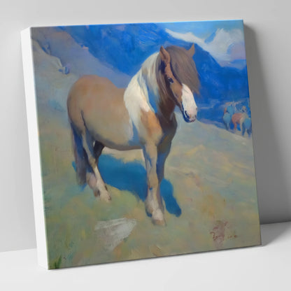 Highland Sentinel horse breed canvas wall art