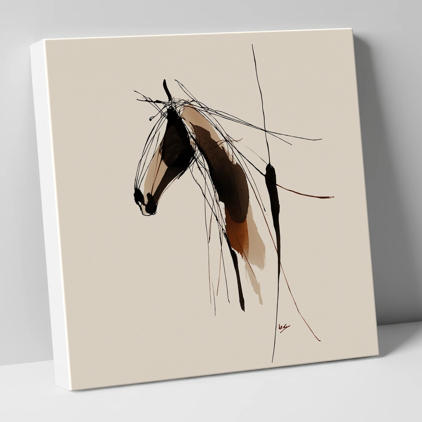 Fluid Grace horse portrait canvas wall art