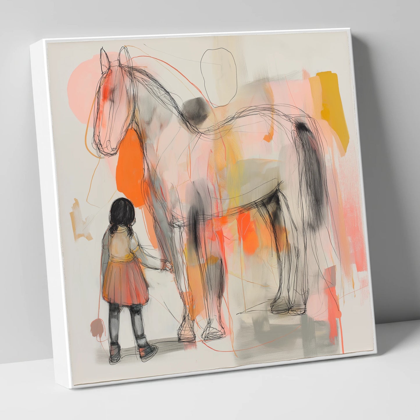 The Gentle Connection horse & rider canvas wall art