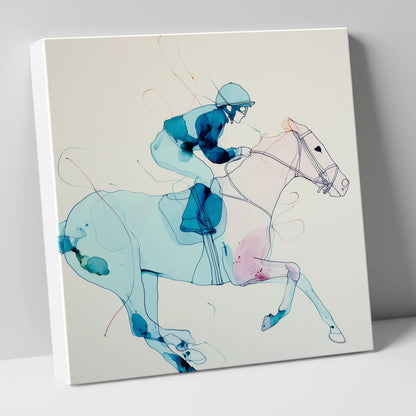Ethereal Racing Form racing horse canvas wall art