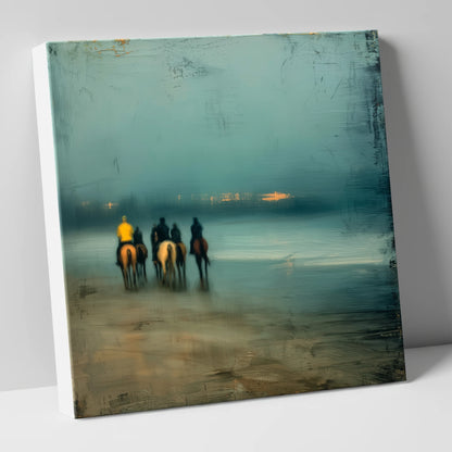 Twilight Beach Hack horse landscape canvas wall art