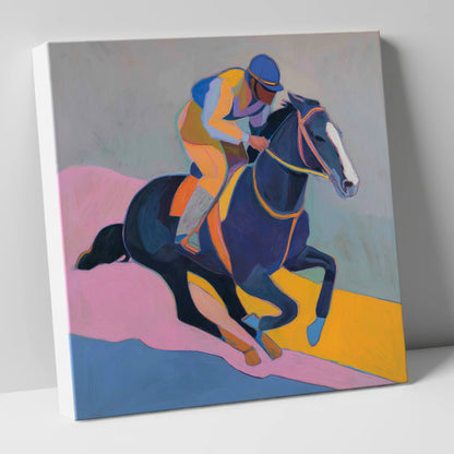 Colour of the Chase racing horse canvas wall art