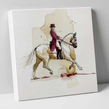 Collected Elegance dressage horse canvas wall art
