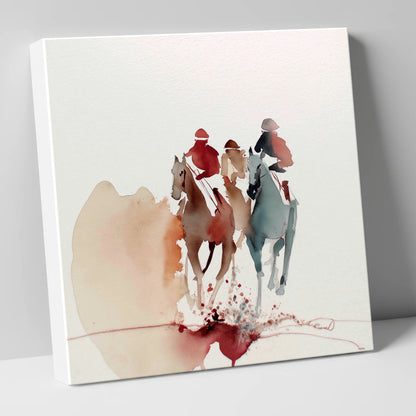 The Final Stretch racing horse canvas wall art