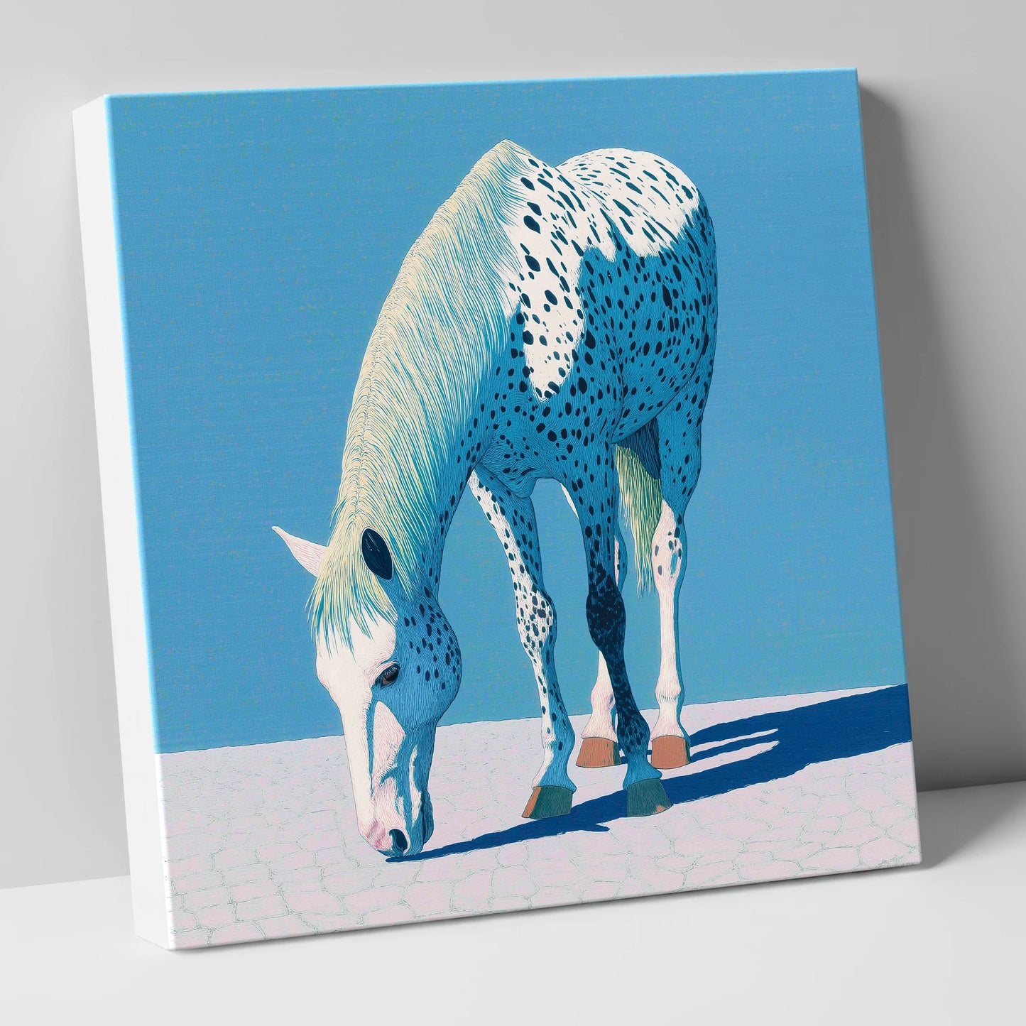 Azure Appaloosa horse breed canvas wall art