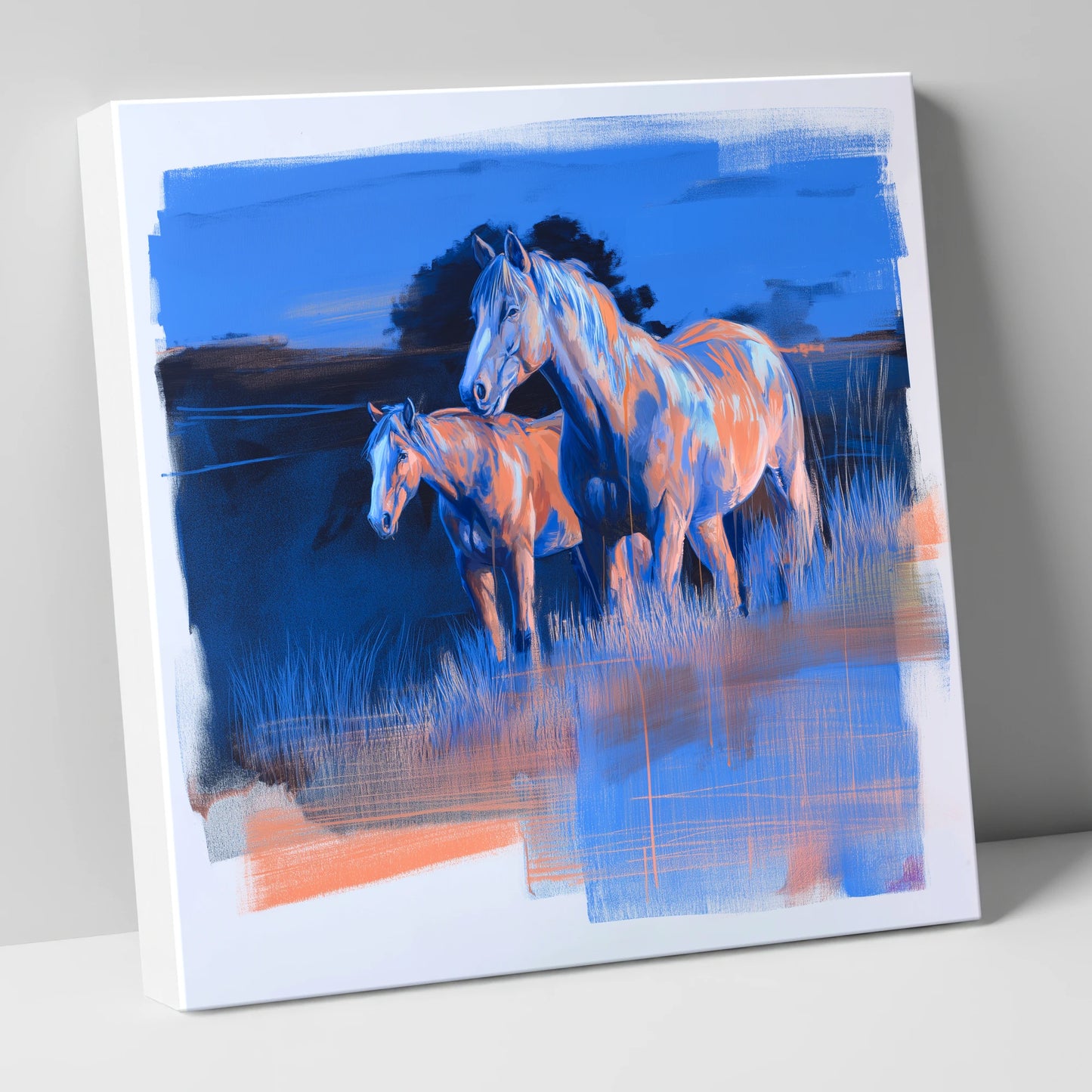 Twilight Companions wild horses canvas wall art