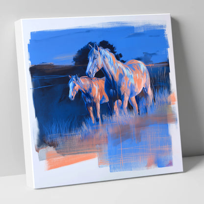 Twilight Companions wild horses canvas wall art