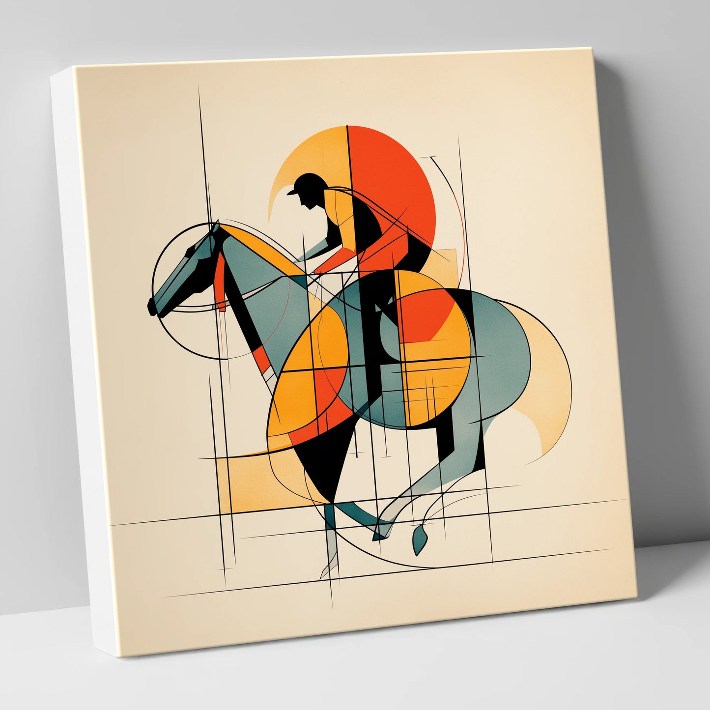 Rhythm of the Turf racing horse canvas wall art