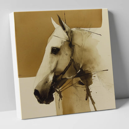 Sepia Equine Study horse breed canvas wall art