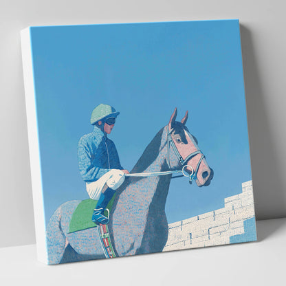 Quiet Anticipation racing horse canvas wall art