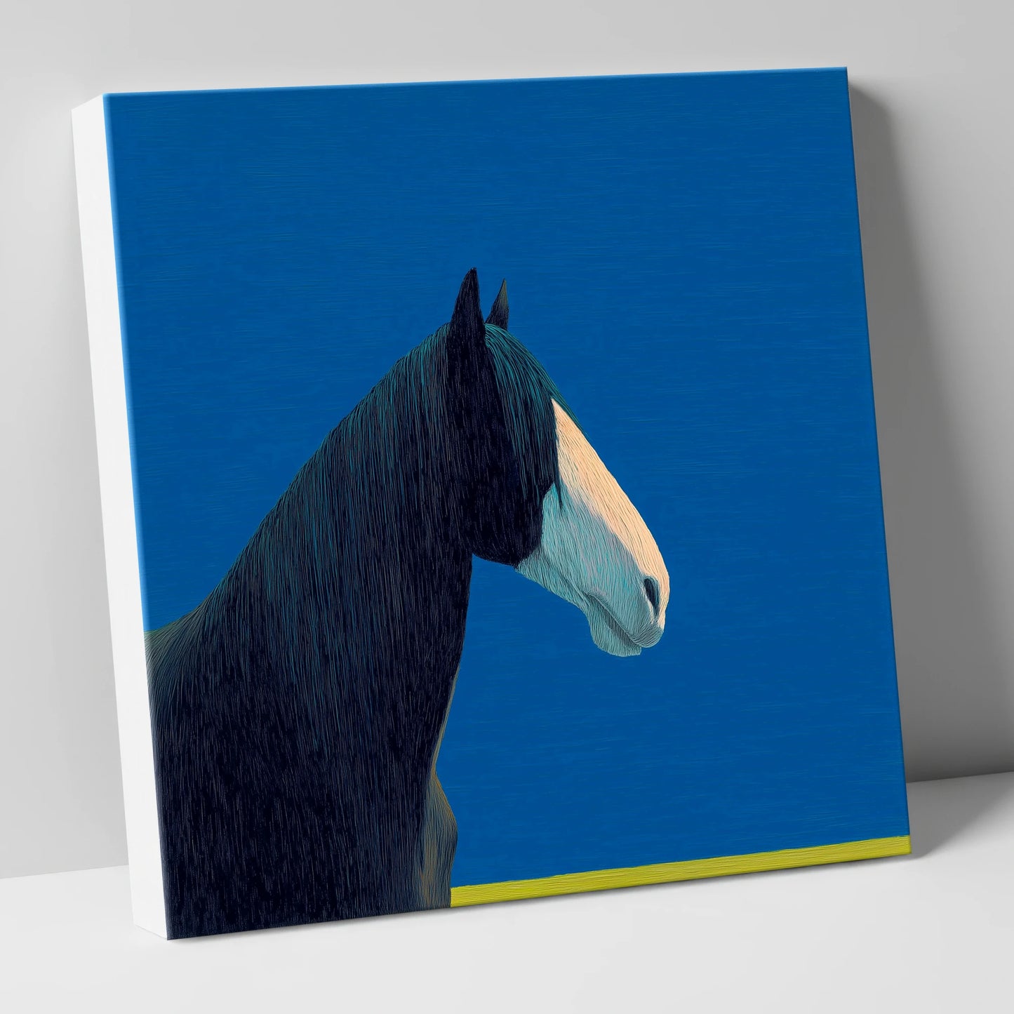 Azure Gentle Giant horse breed canvas wall art