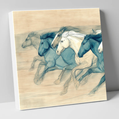 Rhythm of the Herd wild horses canvas wall art