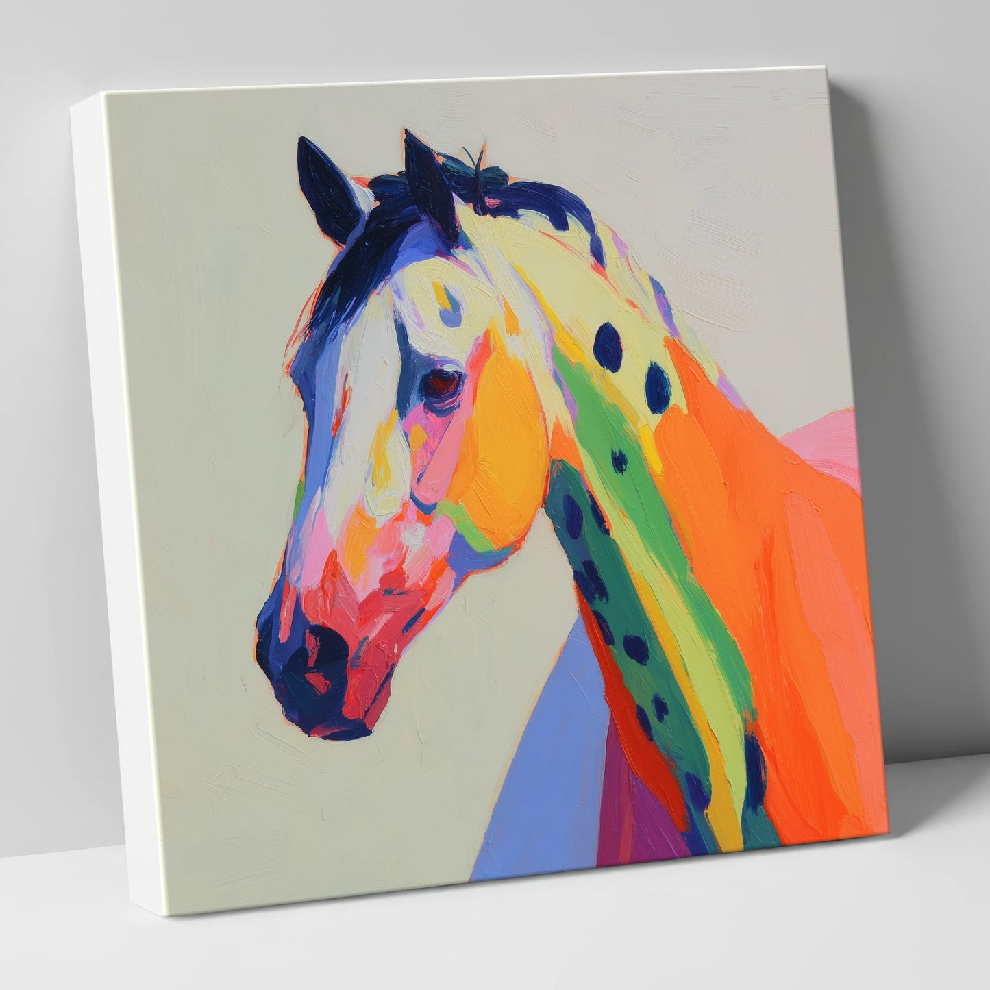 Vibrant Appaloosa Spirit horse breed canvas wall art