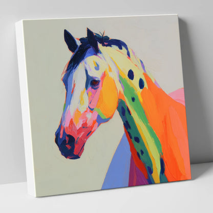 Vibrant Appaloosa Spirit horse breed canvas wall art