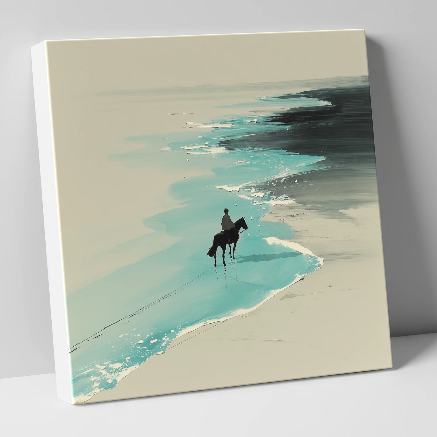 Edge of the Tide horse landscape canvas wall art