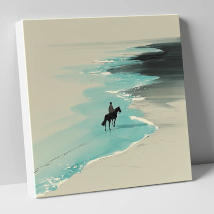 Edge of the Tide horse landscape canvas wall art