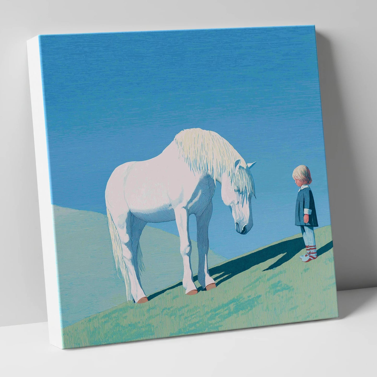 The Gentle Meeting horse & rider canvas wall art