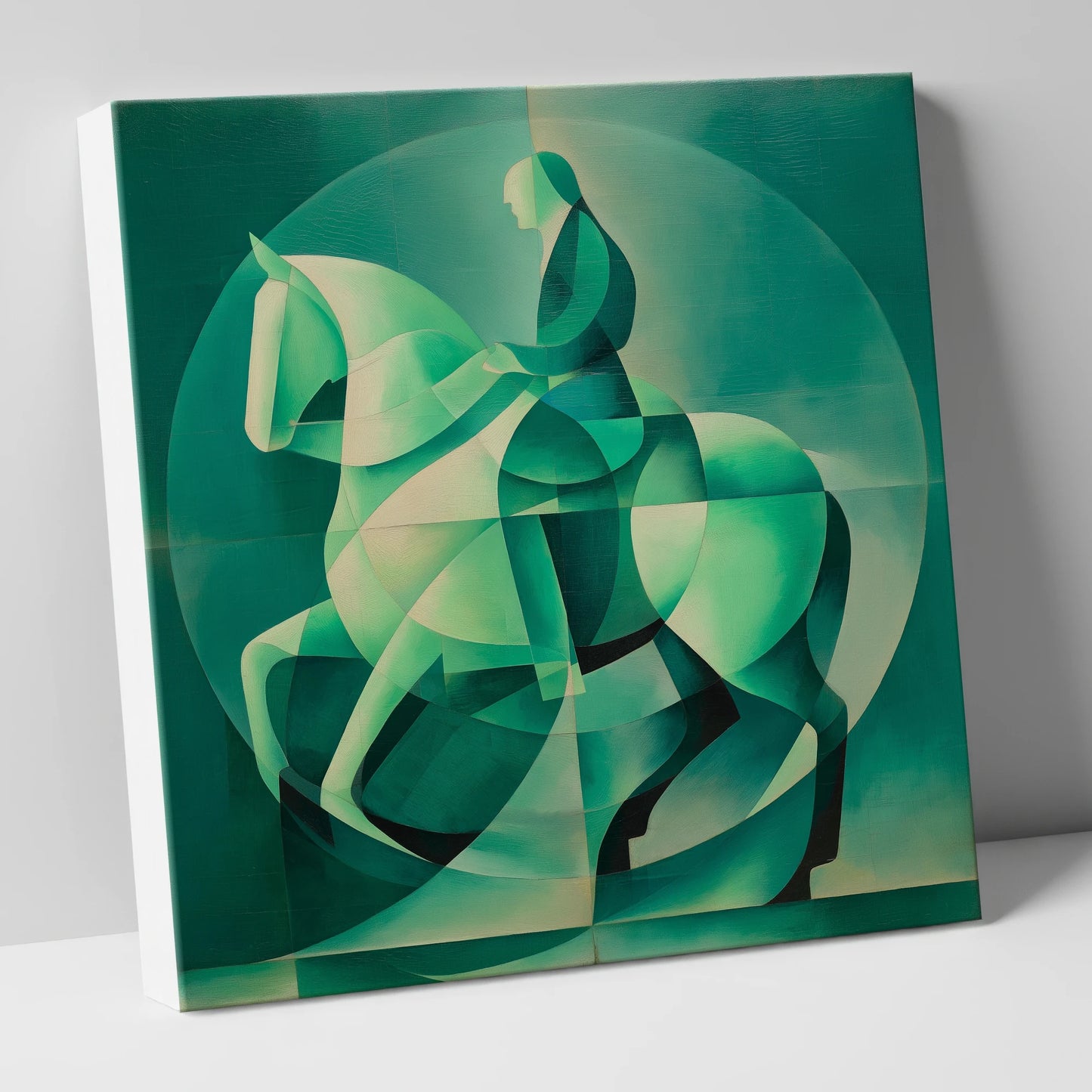 Emerald Cadence dressage horse canvas wall art