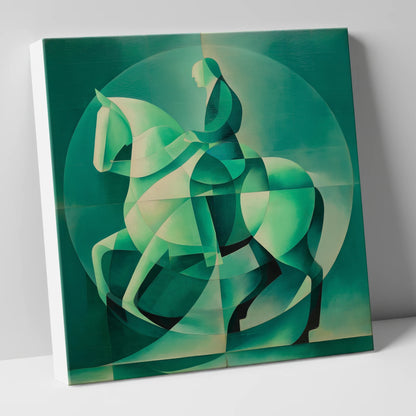 Emerald Cadence dressage horse canvas wall art