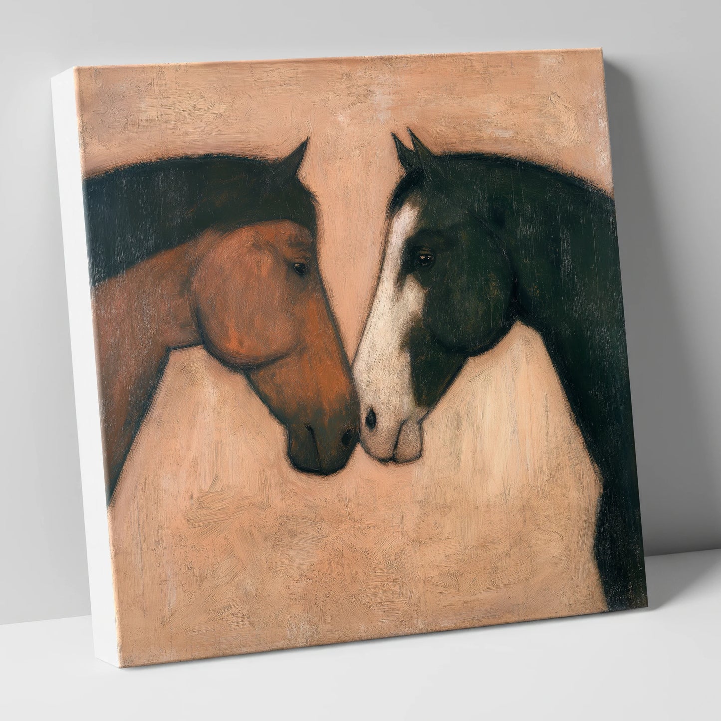 Kindred Spirits horse portrait canvas wall art