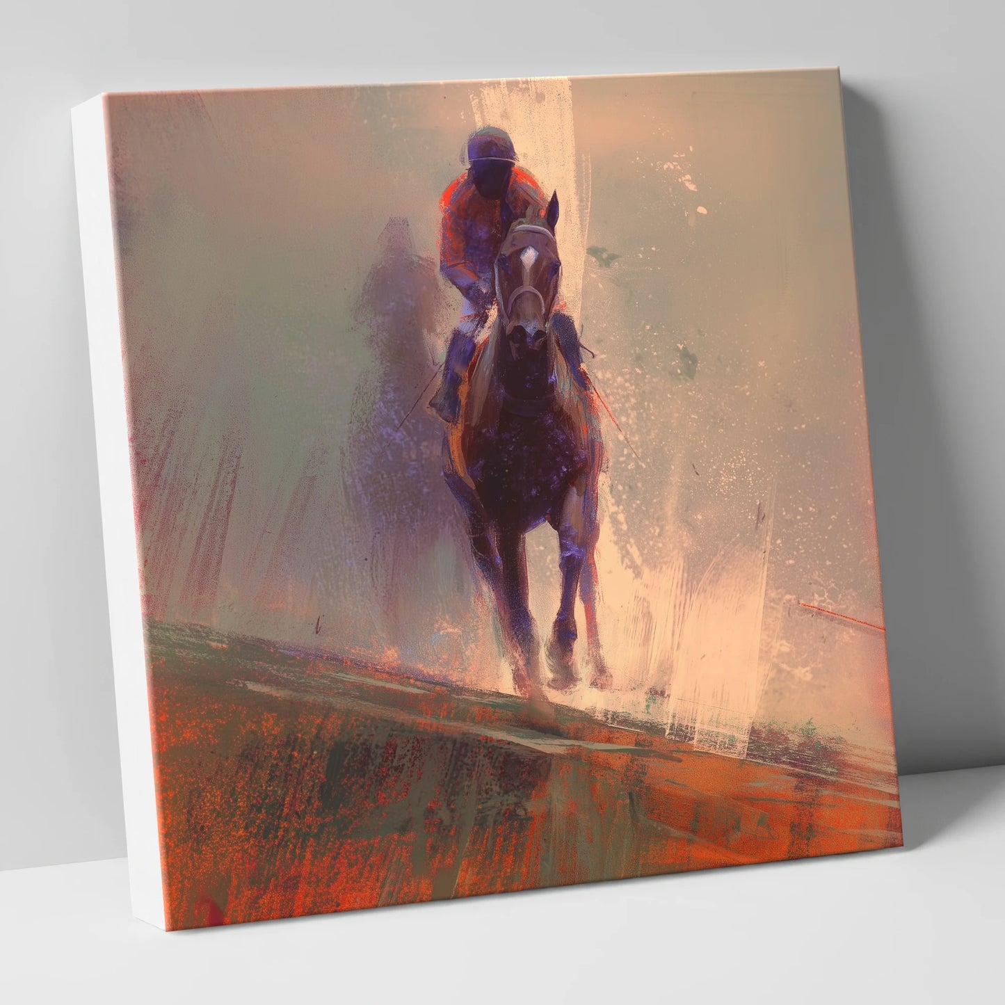 Surging Forward racing horse canvas wall art