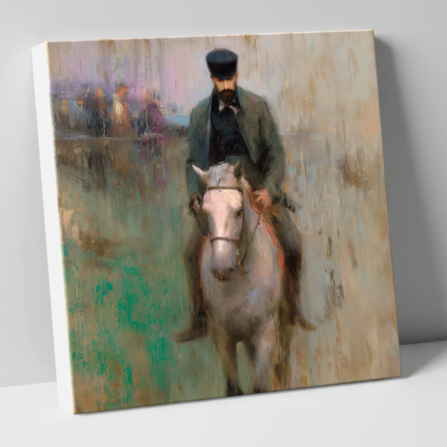 The Morning Work racing horse canvas wall art