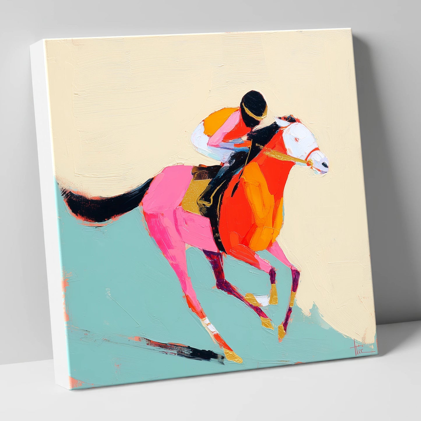 The Colour of Speed racing horse canvas wall art