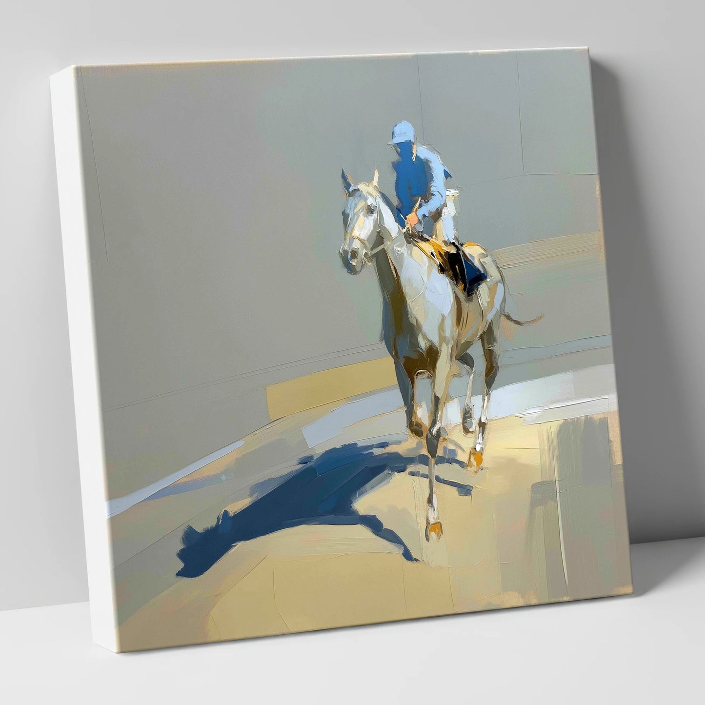 Shadows in the Paddock racing horse canvas wall art
