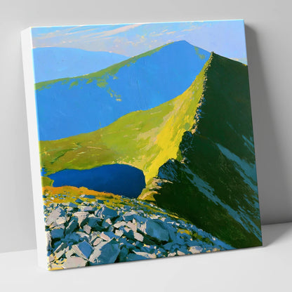 Vibrant Mountain Tarn Landscape horse landscape canvas wall art