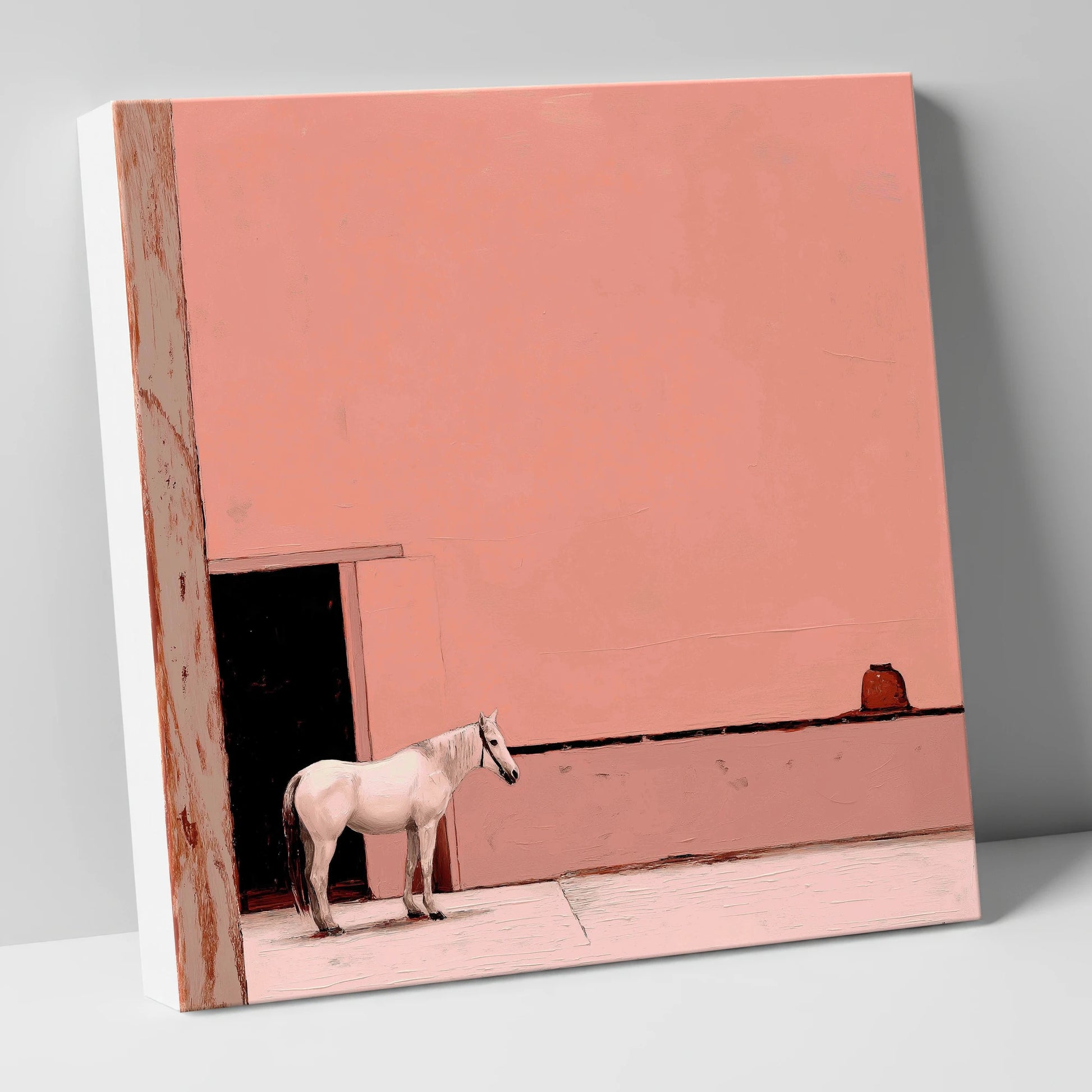 Rose Courtyard Stillness - Canvas Unframed