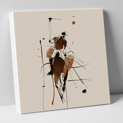 The High Swing polo horse canvas wall art