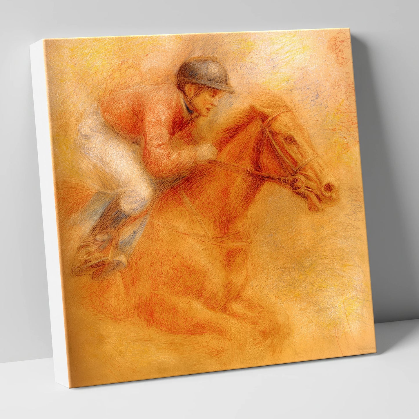 The Final Furlong racing horse canvas wall art