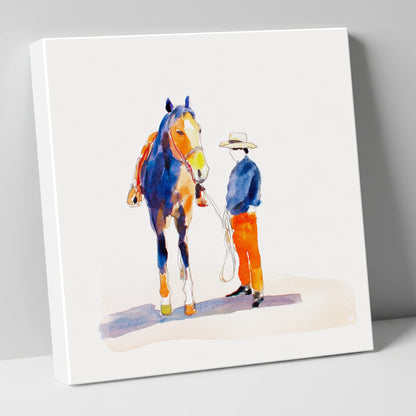 Vivid Western Partnership western horse canvas wall art
