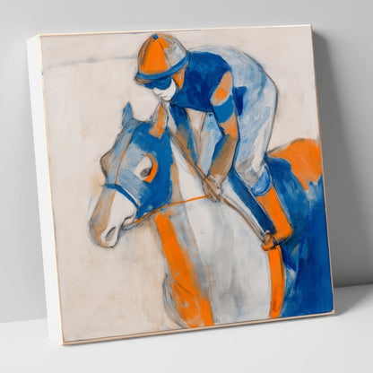 Bold Racing Silks racing horse canvas wall art