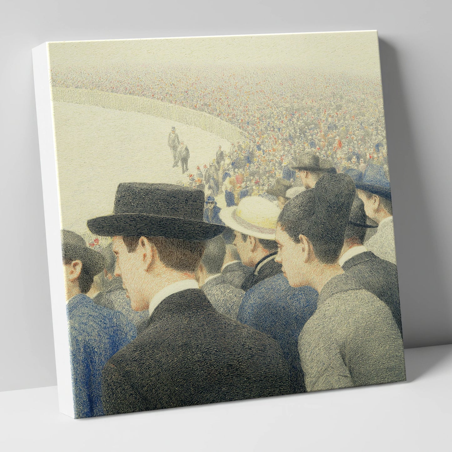 Anticipation at the Rail racing horse canvas wall art