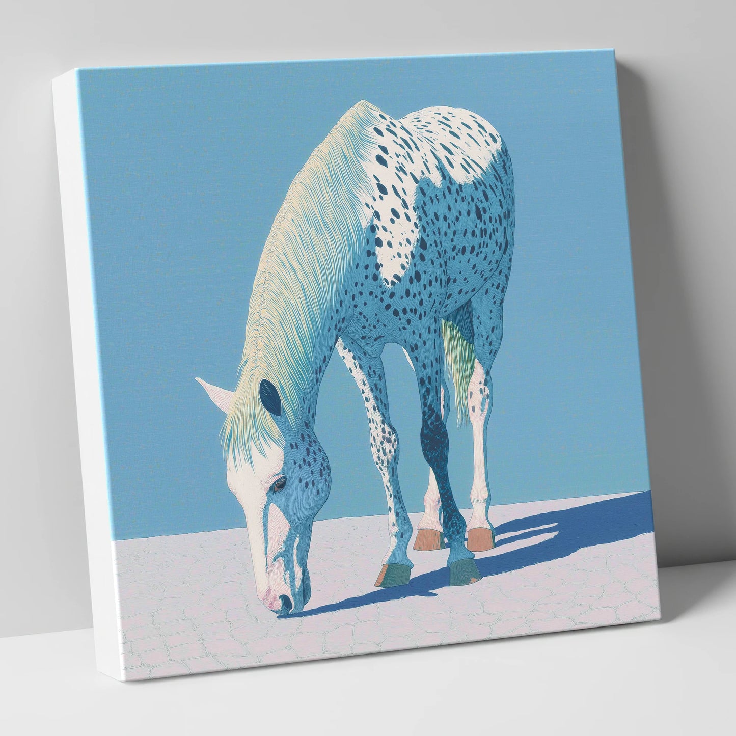 Azure Appaloosa horse breed canvas wall art