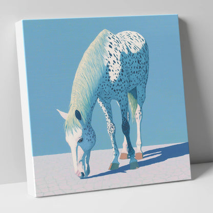 Azure Appaloosa horse breed canvas wall art