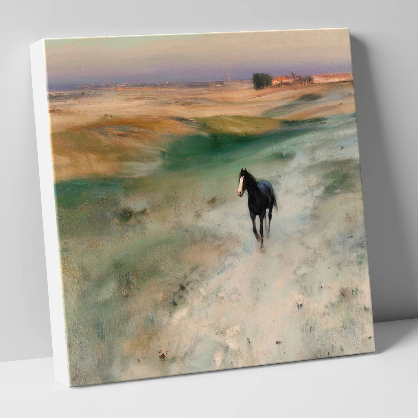Heading Home horse landscape canvas wall art