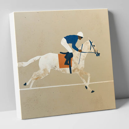 The Final Stride racing horse canvas wall art