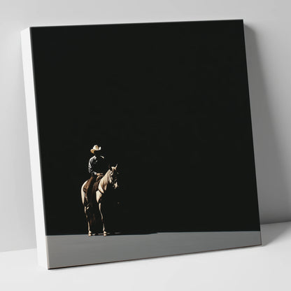 Solitary Western Rider western horse canvas wall art